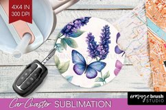 Spring Blossom Car Coaster - Flowers Coaster PNG Sublimation Product Image 1