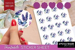 Spring Blossom Round Sticker - Flowers Printable Sticker Product Image 1