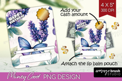 Happy Birthday Money Card PNG - Flowers Money Card Holder Product Image 1