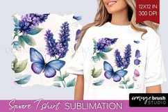 Spring Blossom Square Tshirt Background - Flowers PNG Product Image 1