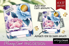 Happy Birthday Money Card PNG - Flowers Money Card Holder Product Image 1