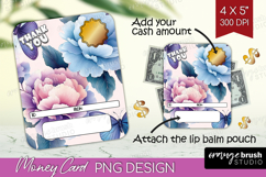 Thank You Money Card PNG - Flowers Money Card Holder Product Image 1