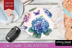 Spring Blossom Car Coaster - Flowers Coaster PNG Sublimation Product Image 1