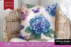 Spring Blossom Pillow Sublimation - Flowers Pillow Cover PNG Product Image 1