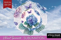 Spring Blossom Wind Spinner Sublimation PNG - Flowers Round Product Image 1