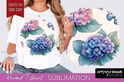 Spring Blossom Round Tshirt Background - Flowers PNG Product Image 1