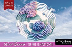 Spring Blossom Wind Spinner Sublimation PNG - Flowers Round Product Image 1