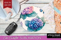 Spring Blossom Car Coaster - Flowers Coaster PNG Sublimation Product Image 1