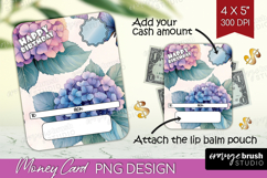 Happy Birthday Money Card PNG - Flowers Money Card Holder Product Image 1