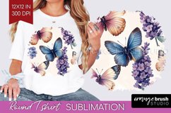 Spring Blossom Round Tshirt Background - Flowers PNG Product Image 1