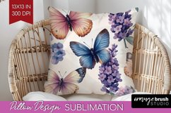 Spring Blossom Pillow Sublimation - Flowers Pillow Cover PNG Product Image 1