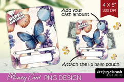Happy Birthday Money Card PNG - Flowers Money Card Holder Product Image 1