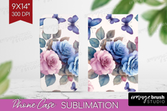 Spring Blossom Phone Case PNG - Flowers Case PNG Sublimation Product Image 1