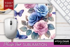 Spring Blossom Mouse Pad Sublimation - Flowers Mousepad PNG Product Image 1