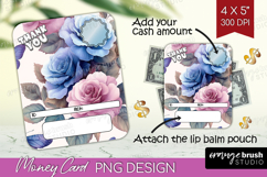 Thank You Money Card PNG - Flowers Money Card Holder Product Image 1