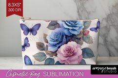 Spring Blossom Cosmetic Bag - Flowers Makeup Bag PNG Product Image 1