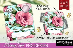Thank You Money Card PNG - Flowers Money Card Holder Product Image 1