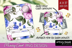Thank You Money Card PNG - Flowers Money Card Holder Product Image 1