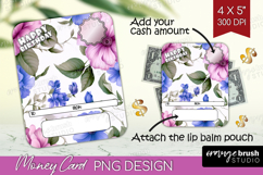 Happy Birthday Money Card PNG - Flowers Money Card Holder Product Image 1
