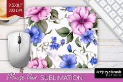 Spring Flowers Mouse Pad Sublimation - Floral Mousepad PNG Product Image 1