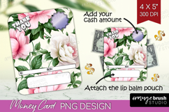 Thank You Money Card PNG - Flowers Money Card Holder Product Image 1