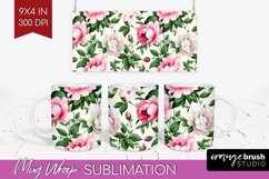Spring Flowers Mug Wrap - Floral Mug PNG Sublimation Product Image 1