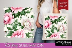 Spring Flowers Tote Bag - Floral Tote Bag PNG Sublimation Product Image 1