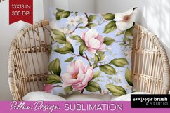 Spring Flowers Pillow Sublimation - Floral Pillow Cover PNG Product Image 1