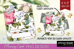 Thank You Money Card PNG - Flowers Money Card Holder Product Image 1