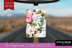 Spring Flowers Air Freshener PNG - Floral PNG Sublimation Product Image 1