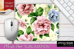 Spring Flowers Mouse Pad Sublimation - Floral Mousepad PNG Product Image 1