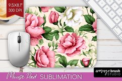 Spring Flowers Mouse Pad Sublimation - Floral Mousepad PNG Product Image 1