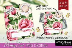 Happy Birthday Money Card PNG - Flowers Money Card Holder Product Image 1