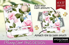 Thank You Money Card PNG - Flowers Money Card Holder Product Image 1
