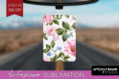 Spring Flowers Air Freshener PNG - Floral PNG Sublimation Product Image 1