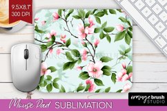 Spring Flowers Mouse Pad Sublimation - Floral Mousepad PNG Product Image 1