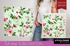 Spring Flowers Tote Bag - Floral Tote Bag PNG Sublimation Product Image 1