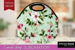 Spring Flowers Lunch Bag - Floral Lunch Bug PNG Sublimation Product Image 1
