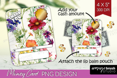 Thank You Money Card PNG - Flowers Money Card Holder Product Image 1