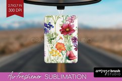 Spring Flowers Air Freshener PNG - Floral PNG Sublimation Product Image 1