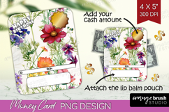 Happy Birthday Money Card PNG - Flowers Money Card Holder Product Image 1
