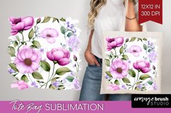 Spring Flowers Tote Bag - Floral Tote Bag PNG Sublimation Product Image 1