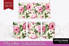 Spring Flowers Mug Wrap - Floral Mug PNG Sublimation Product Image 1