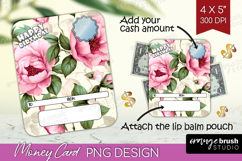 Happy Birthday Money Card PNG - Flowers Money Card Holder Product Image 1