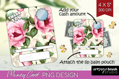 Thank You Money Card PNG - Flowers Money Card Holder Product Image 1