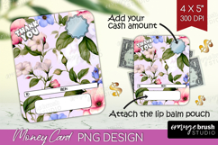 Thank You Money Card PNG - Flowers Money Card Holder Product Image 1