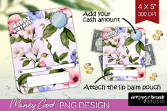 Happy Birthday Money Card PNG - Flowers Money Card Holder Product Image 1