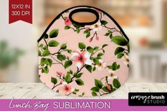 Spring Flowers Lunch Bag - Floral Lunch Bug PNG Sublimation Product Image 1