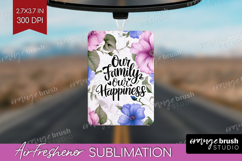 Family Quote Air Freshener PNG - Floral PNG Sublimation Product Image 1