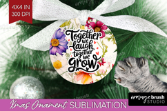 Family Quote Ornament PNG - Floral PNG Sublimation Product Image 1